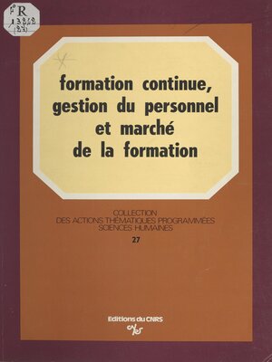 cover image of Formation continue, gestion du personnel et marché de la formation